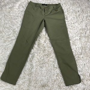 Ivanka Trump Olive Army Green tapered slacks 4